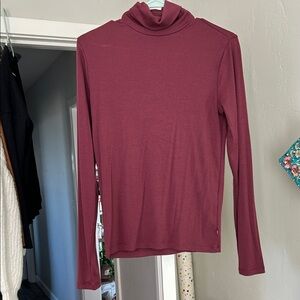 Levi's Maroon Long Sleeve Turtleneck Top